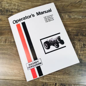 Massey Ferguson 135 Tractor Deluxe Special Continental Operators Manual Owners