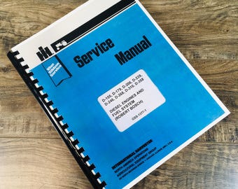 International Td7E Td8E Crawler Diesel Engines Service Repair Shop Manual Pump