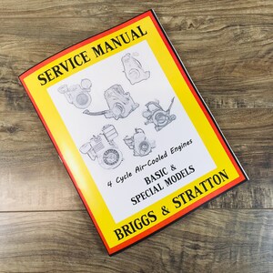 Briggs Stratton Agr4 Ahm Bhm Bhr4 Engine Service Shop Overhaul Repair Manual