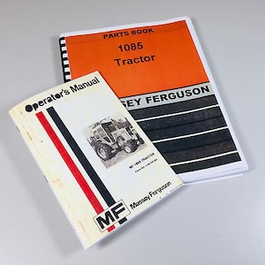 Massey Ferguson Mf 1085 Tractor Operators Manual Parts Catalog