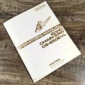 Echo Chainsaw Cs-650Evl Operators Owners Manual Chain Saw Maintenance Specs Oil