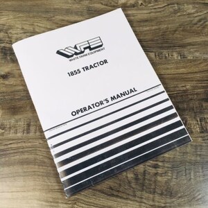 May include: White Farm Equipment 1855 Tractor Operator's Manual. A white booklet with black text and a black and white logo.