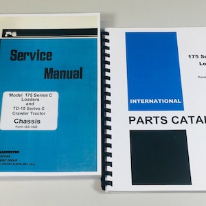 International 175C Loader Crawler Tractor Service Manual Parts Catalog Set