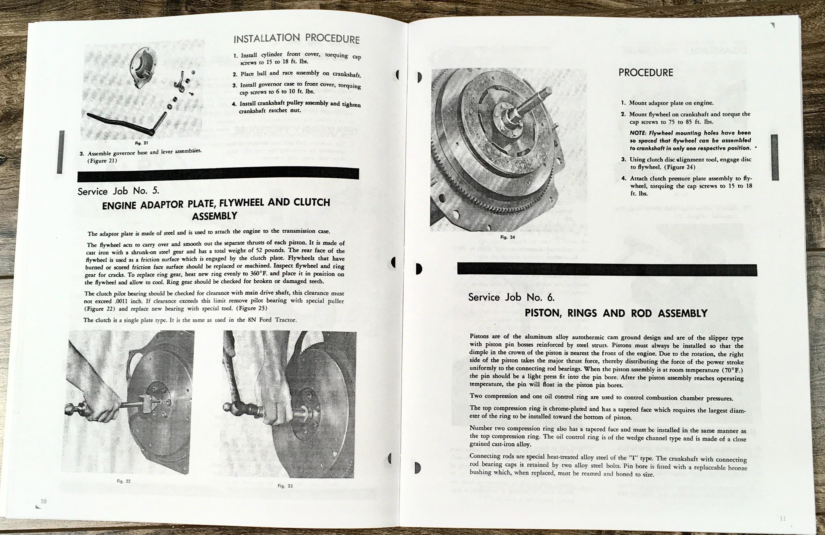 Ford NAA Tractor Service & Operators Manual Set – 1939-1953, Shop Repair, 384 Pages