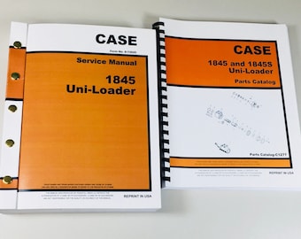 Case 1845 Uni Loader Skid Steer Service Manual Parts Catalog Shop Book Overhaul