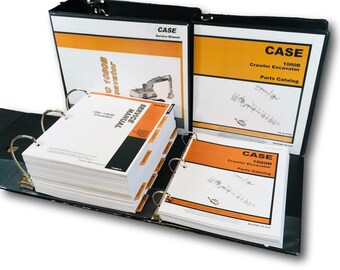 Case 1080B Excavator Service Technical Manual Shop Repair Parts Catalog Set