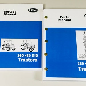 Long 2360 2460 2510 Tractor Service Repair Shop Manual Parts Catalog Book Set