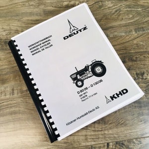 Khd Deutz D8006 D10006 D13006 Tractor Service Manual Repair Shop Technical Book