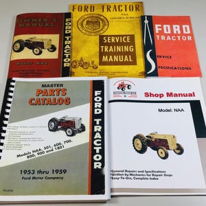 Ford Naa 1953-1959 Tractor Service Parts Operators Manual Shop Repair Set Owner