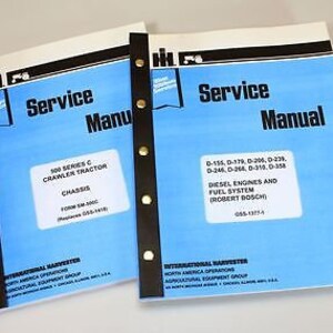 International 500 Series C 500C Crawler Tractor Service Manuals Technical Repair