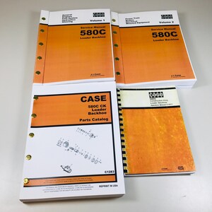 Case 580C Loader Backhoe Operators Service Parts Manuals Repair Shop Tractor Ck