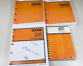 Case 580C Loader Backhoe Operators Service Parts Manuals Repair Shop Tractor Ck