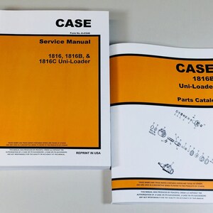 Case 1816B Uni-Loaders Service Manual Parts Catalog Repair Shop Book Set