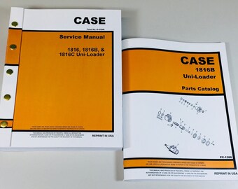 Case 1816B Uni-Loaders Service Manual Parts Catalog Repair Shop Book Set