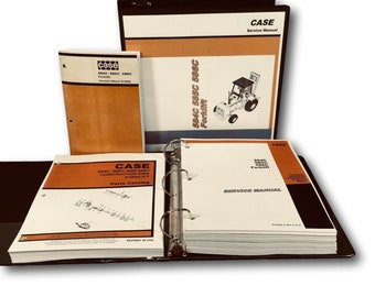 Case 584C 585C 586C Forklift Service Parts Operators Manual Set Overhaul Binder