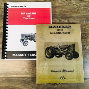 Massey Ferguson Mf 50 Tractor Parts Operators Manual Catalog Set Gas And Diesel