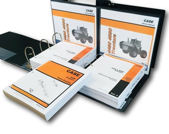 Case 4490 Tractor Service Manual Parts Catalog Repair Shop Set Book