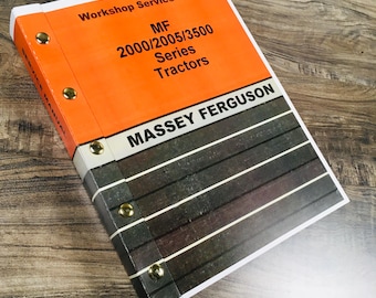 Massey Ferguson 3500 Series 3505 3525 3545 Tractor Service Repair Manual Shop