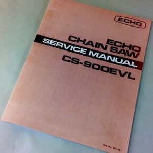 Echo Chain Saw Cs-900Evl Service Shop Repair Manual Chainsaw 2 Stroke