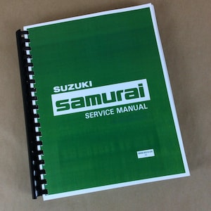 Suzuki Samurai Factory Service Repair Shop Manual 1986 1987 & 1988 NEW 86 87 88