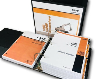 Case 1280B Crawler Excavator Service Repair Manual W/ Parts Catalog Shop Set