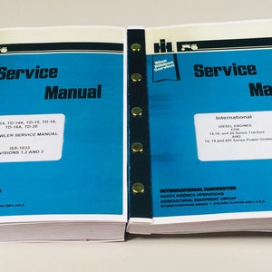 International Td14A Td18A Ud14 Ud18 Crawler Tractor Service Manual Dozer Loader