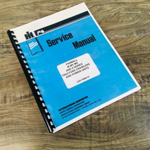 Farmall Os-6 Osd-6 Tractor Service Manual Shop Repair International Mccormick