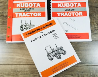 Kubota L2250DT Tractor Service Manual Parts Catalog Operators Repair Workshop