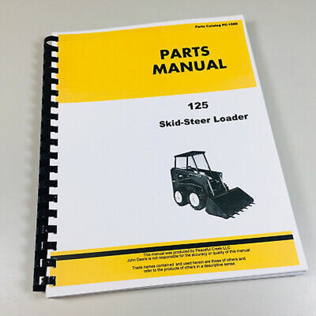 john-deere-125-skid-steer-loader-parts-manual-catalog-book-exploded