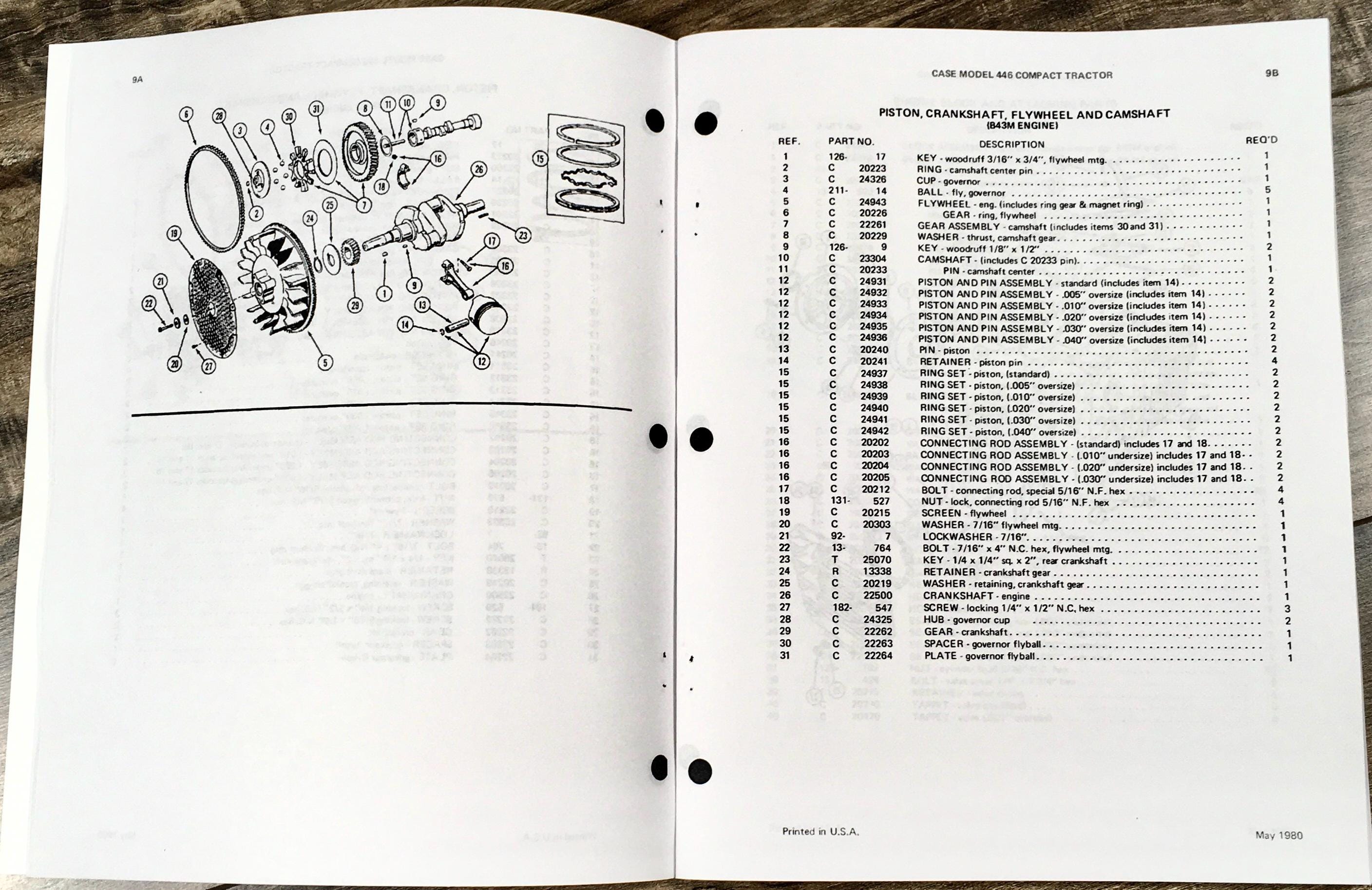Case 446 Compact Tractor Parts Manual Catalog Schematic Book Exploded ...