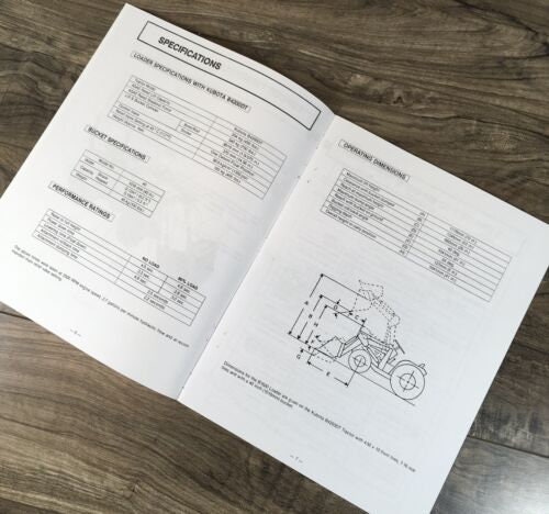 Kubota B1620 Loader for Model B4200 Tractor Parts & Service Manual ...