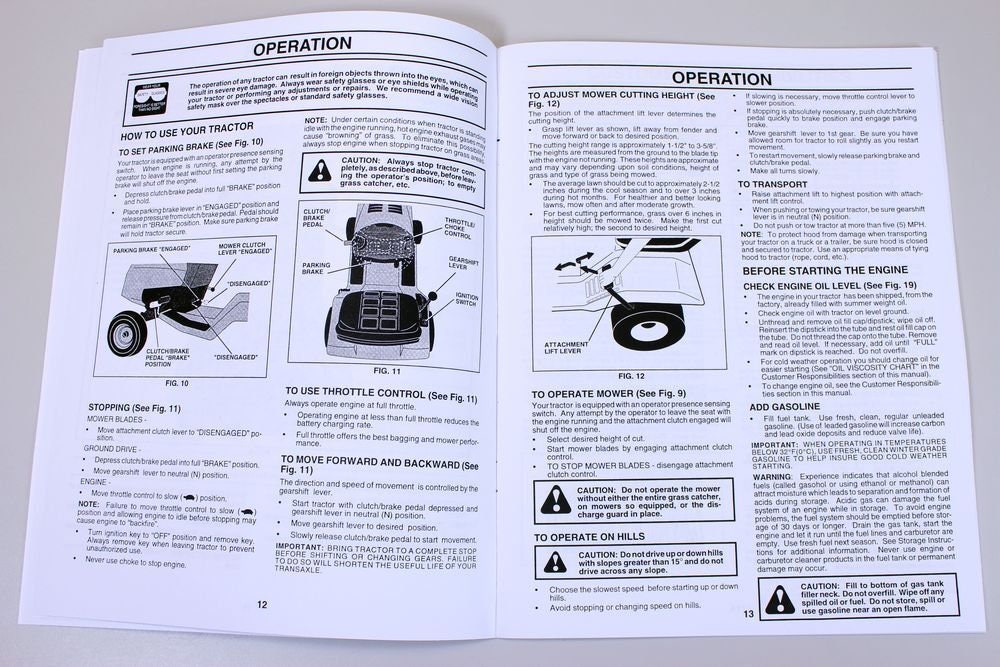 Craftsman 917.252550 Lawn Mower Garden Tractor Owners Operators Parts ...