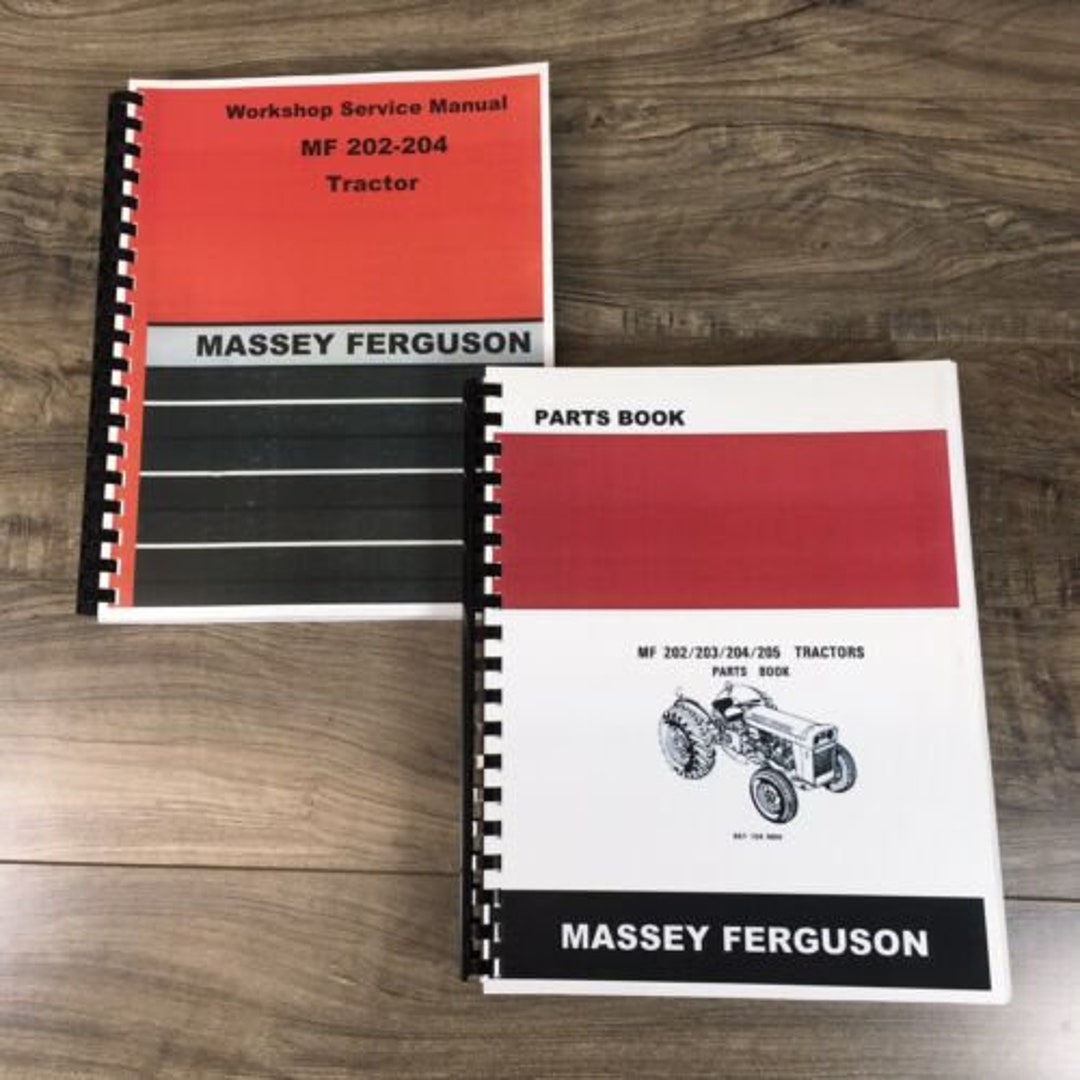 Massey Ferguson TO-35 MF 202 204 Tractor Parts Manual Gas & Diesel Spares  List 