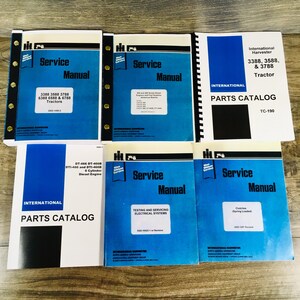 International 3588 3788 Tractor Service Parts Manual Complete Shop Set DT-466B