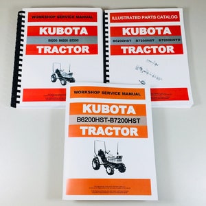 Kubota B7200Hst B7200Hste B7200Hstd Tractor Service Manual Parts Catalog Repair