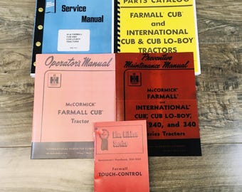 Farmall Cub Ih Tractor Manual Set Operators Service Repair Maintenance Parts