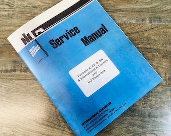International Farmall A Av B Bn U-2 Tractor Service Repair Shop Manual Factory