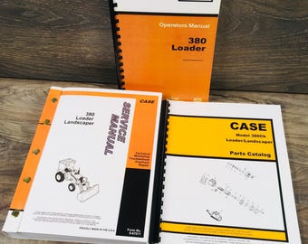 Case 380 380Ll Loader Landscaper Tractor Backhoe Operators Parts Service Manual
