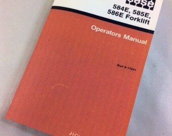 J I Case 584E 585E 586E Forklift Operators Owners Manual Lift Tractor 9-11041