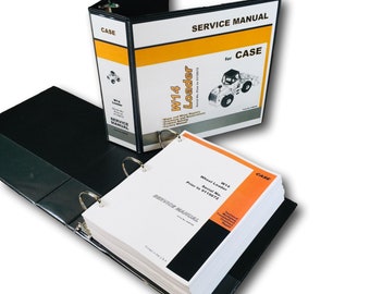 Case W-14 W14 Cargador de ruedas Manual de servicio Taller de reparación Libro Payloader Antes de 9119672