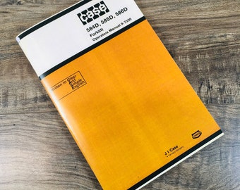 J I Case 584D 585D 586D Forklift Operators Owners Manual 9-7330 Lift