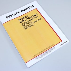 New Holland 310 315 320 425 Vierkante Balenpers Knotter Service ReparatieWerkplaats Handleiding