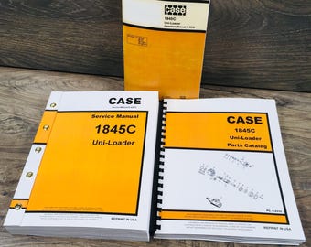 Case 1845C Uni-Loader Skid Steer Service Parts Operators Manual Repair Shop Book