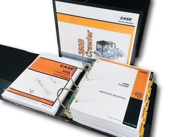 Case 350B Crawler Dozer Loader Manuale di servizio Catalogo ricambi Libro dell'officina di riparazione