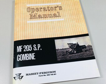 Massey Ferguson Mf 205 Sp Mietitrebbia Proprietari Manutenzione manuale