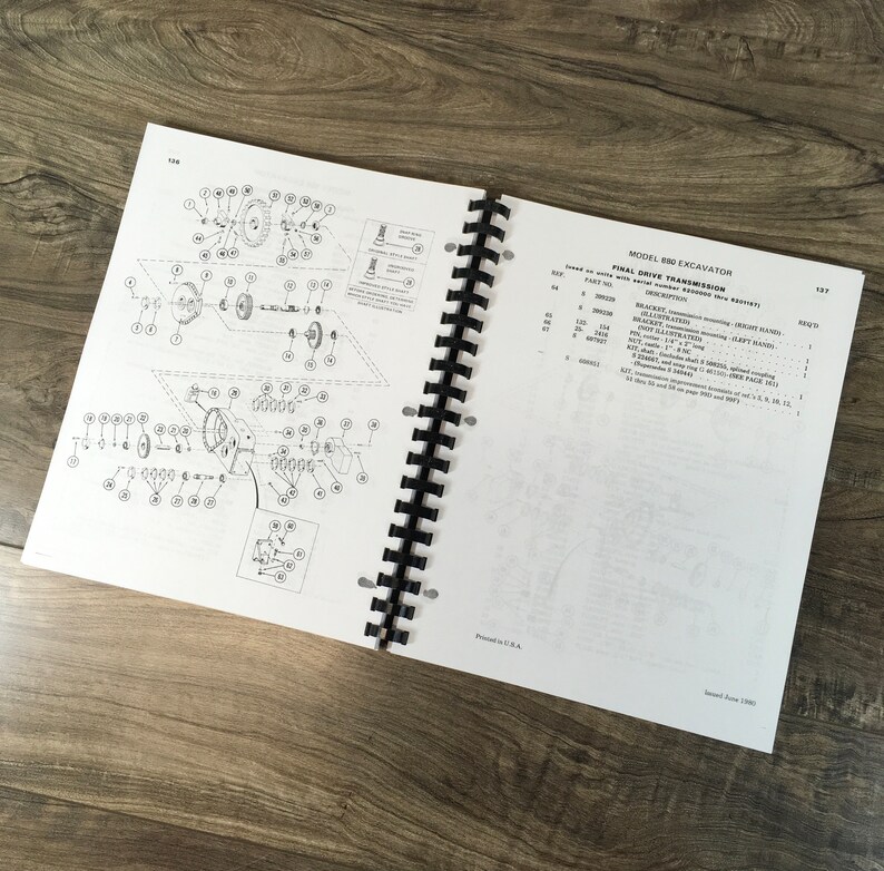 Case 880 Crawler Track Excavator Parts Manual Catalog Exploded Views ...