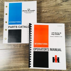 International 175B Crawler Loader Tractor Operators Parts Manual Catalog Set 175 SN9601-