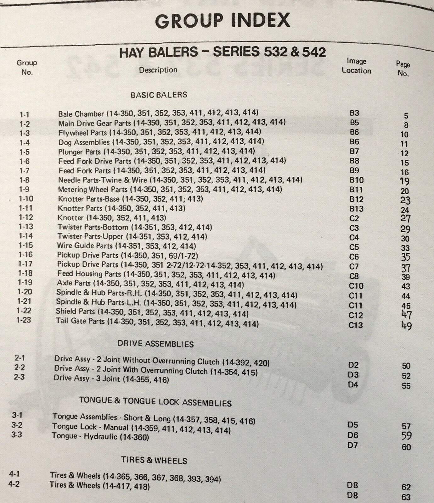 Ford 532 542 Small Square Hay Baler Parts Operators Manual Owners Ford 532 542 small square hay baler parts operators manual owners