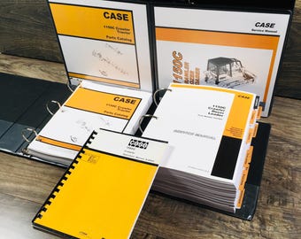 Case 1150C Crawler Loader Bull Dozer Service Parts Operators Manual Shop Set