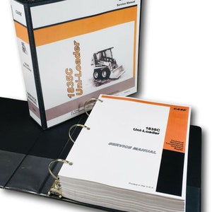 Case 1835C Uni-Loader Skid Steer Service Repair Manual Shop Book In Binder